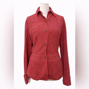 🍓 COLDWATER CREEK Textured Berry Shirt Jacket – Medium M 🍓